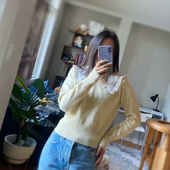 Sandro wool sweater with removable collar - Picture 6 of 8